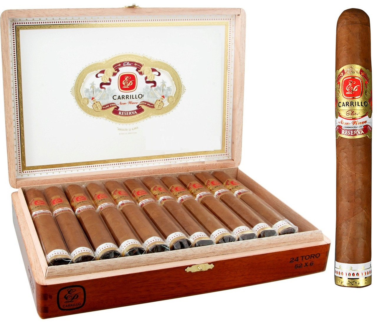 E.P.-Carrillo-New-Wave-Reserva-TORO-6-X-52-Single-Cigar-βω E.P. Carrillo New Wave Reserva Toro Puro - Görsel 1